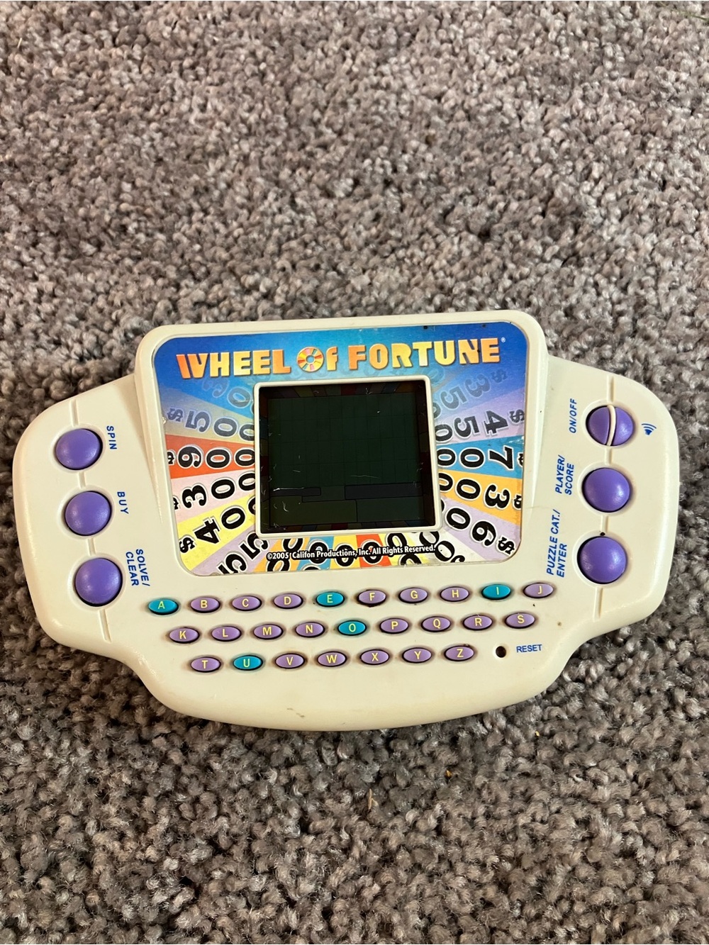 Vintage 2005 Hasbro Wheel Of Fortune Handheld Game Tested Works